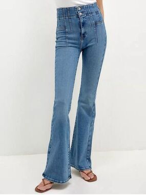 Free People Jayde High-Waisted Flare Jeans Sz 27
